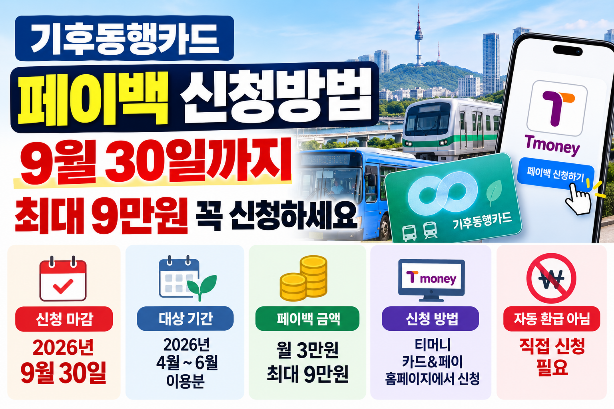 기후동행카드페이백신청방법